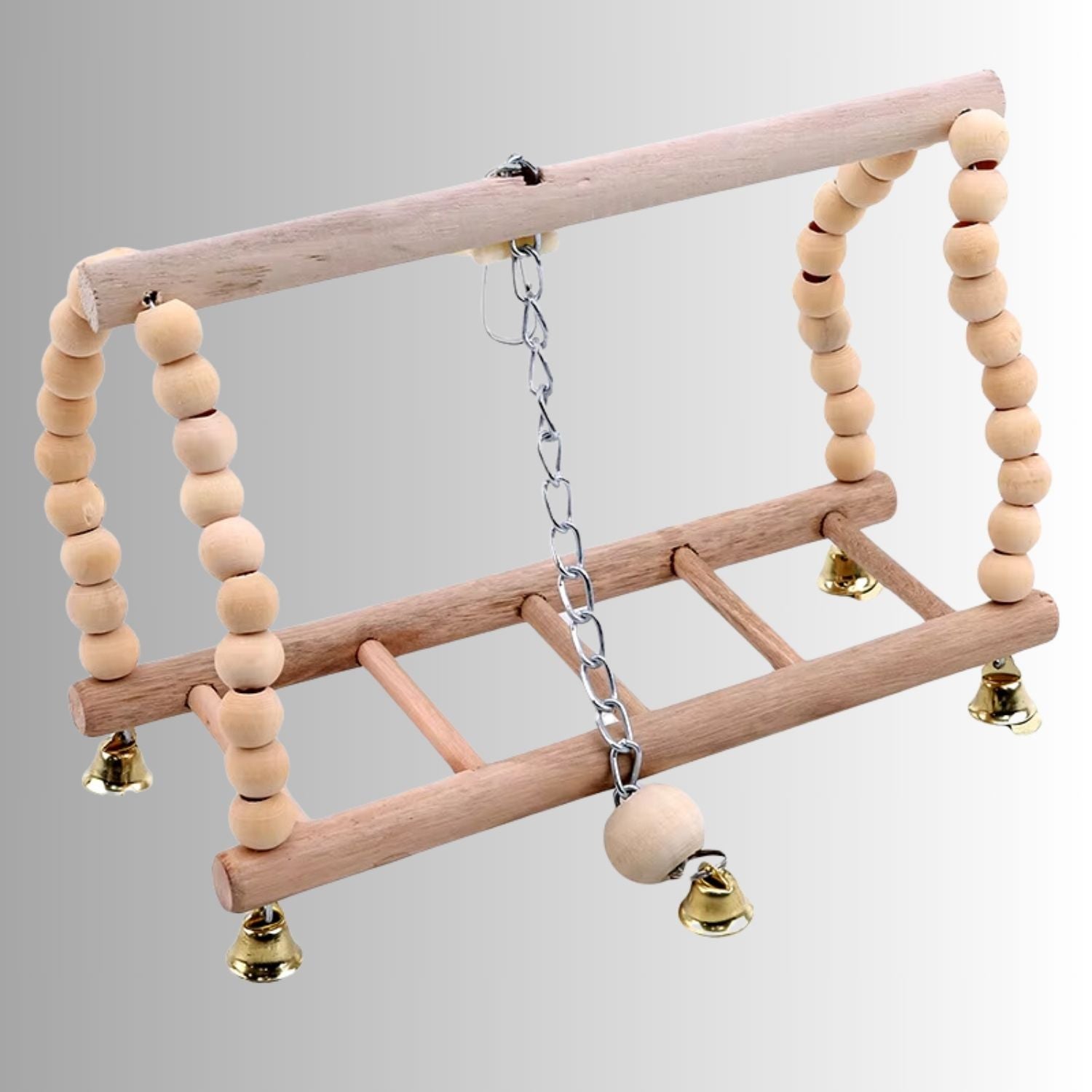 papegaaien speelgoed houten klimrek met ketting